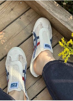 Onitsuka Tiger Sabot Slip-On Athlesiure Sandals Beige/Red/Blue For Men/Women/Students  - Image 3