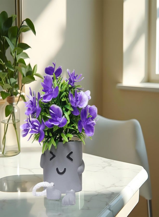 Zerzsy 3 Pack Small Artificial Faux Plants Indoor Summer Spring Decor Fake Plant Flowers with Hanging Leg for Table Decorations Home Office Desk Shelf Decorations - Image 3