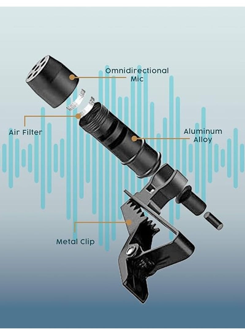 ELTRAZONE iPhone Lavalier Microphone - VEYDA VD-LL1 Lightning Adapter Lav Lapel Clip-on Omnidirectional Condenser Mic - Image 3