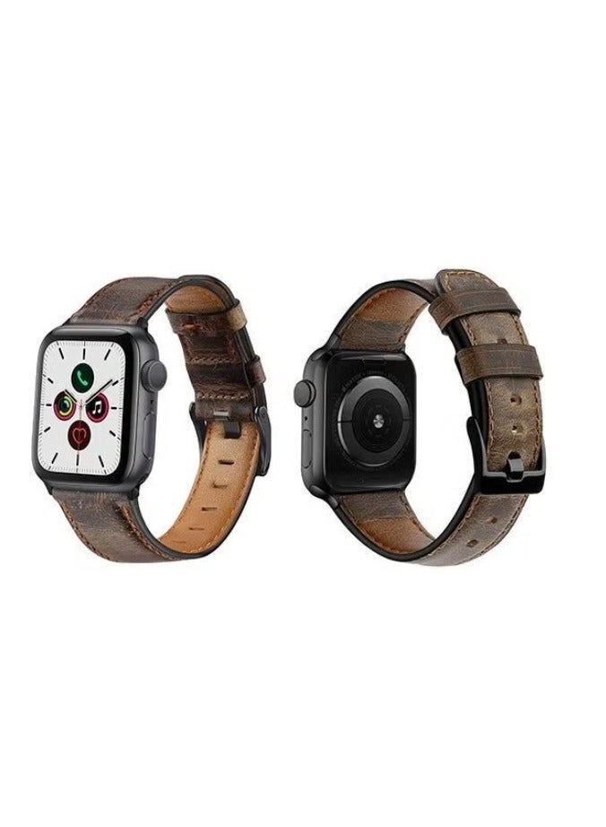 vesus Replacement Band For Apple Watch Series 5/4/3/2/1 44/42mm Dark Brown