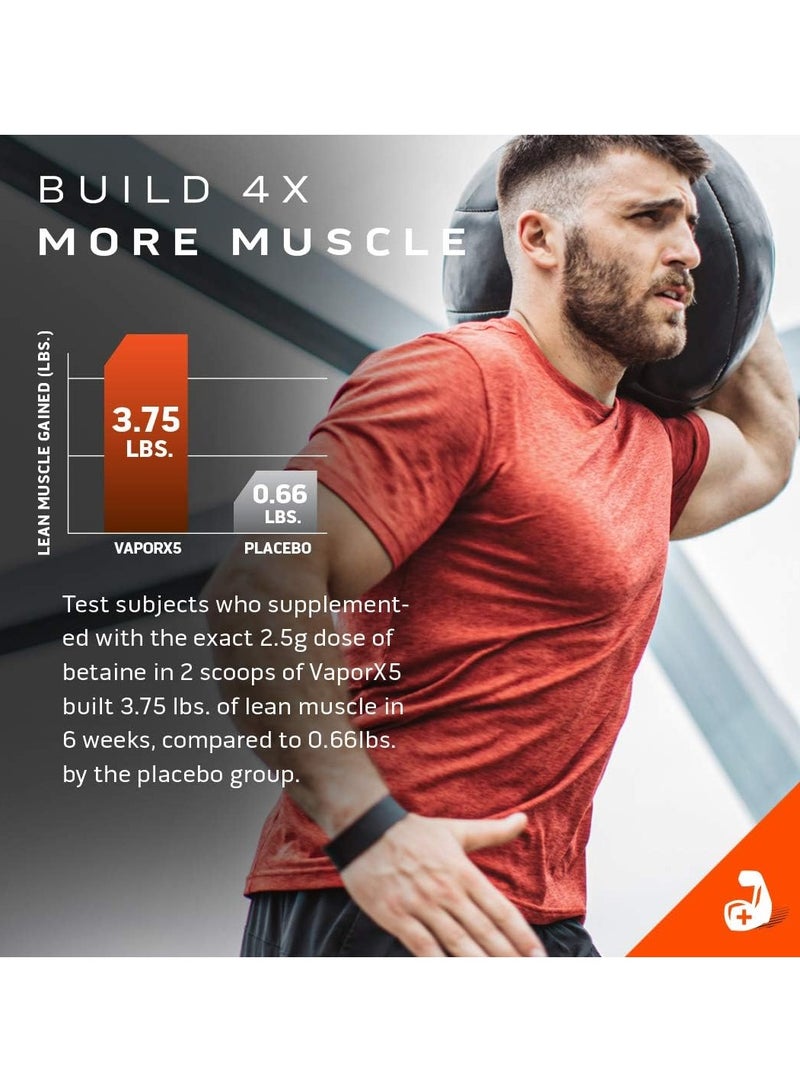MuscleTech Vapor X5 Pre Workout Powder Explosive Energy And Performance Blue Razz Freeze 266 G - Image 4