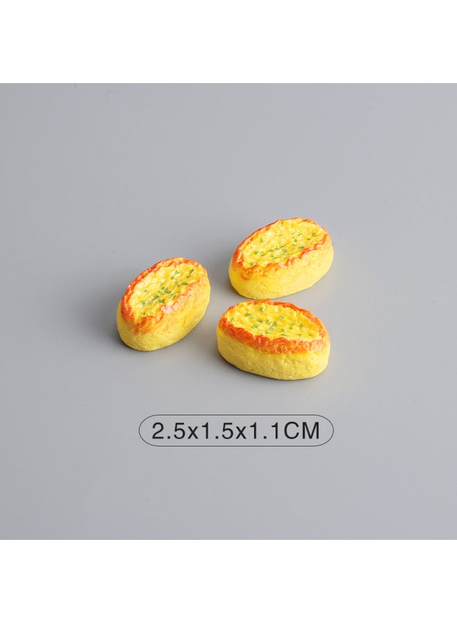 Mini Bread Rack Miniature Simulation Bread Food Play Dessert Model Ornaments Resin Food Children's Play Toys-Color:Xy6-one Bread  - Image 1