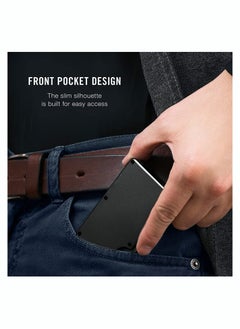 Excefore Minimalist Wallet for Men and Women Front Pocket Wallet RFID Blocking Anti-Theft Slim Aluminum Wallet With Money Clip Credit Card ID Card Passport Holder Elegant Durable Metal Wallet  - Image 3