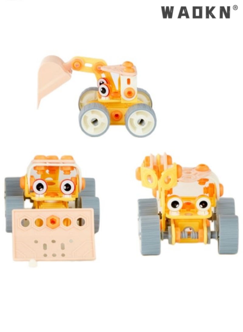 WAOKN Take Apart Toys STEM Building Set Assemblable Toy Engineering Vehicle Set,Educational Engineering DIY Construction Blocks Set with Boys and Girl, Preschool Educational Learning Toy - Image 4
