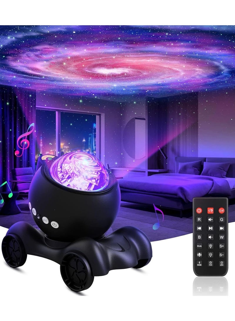 AMROAH - Galaxy Projector, Star Projector Built-in Bluetooth Speaker Remote Control 360°Adjustable Design Night Light Projector for Kids Adults White Noise Aurora Projector for Home Decor/Relaxation/Music/Gift - Image 1