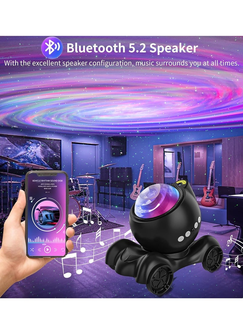 AMROAH - Galaxy Projector, Star Projector Built-in Bluetooth Speaker Remote Control 360°Adjustable Design Night Light Projector for Kids Adults White Noise Aurora Projector for Home Decor/Relaxation/Music/Gift - Image 1