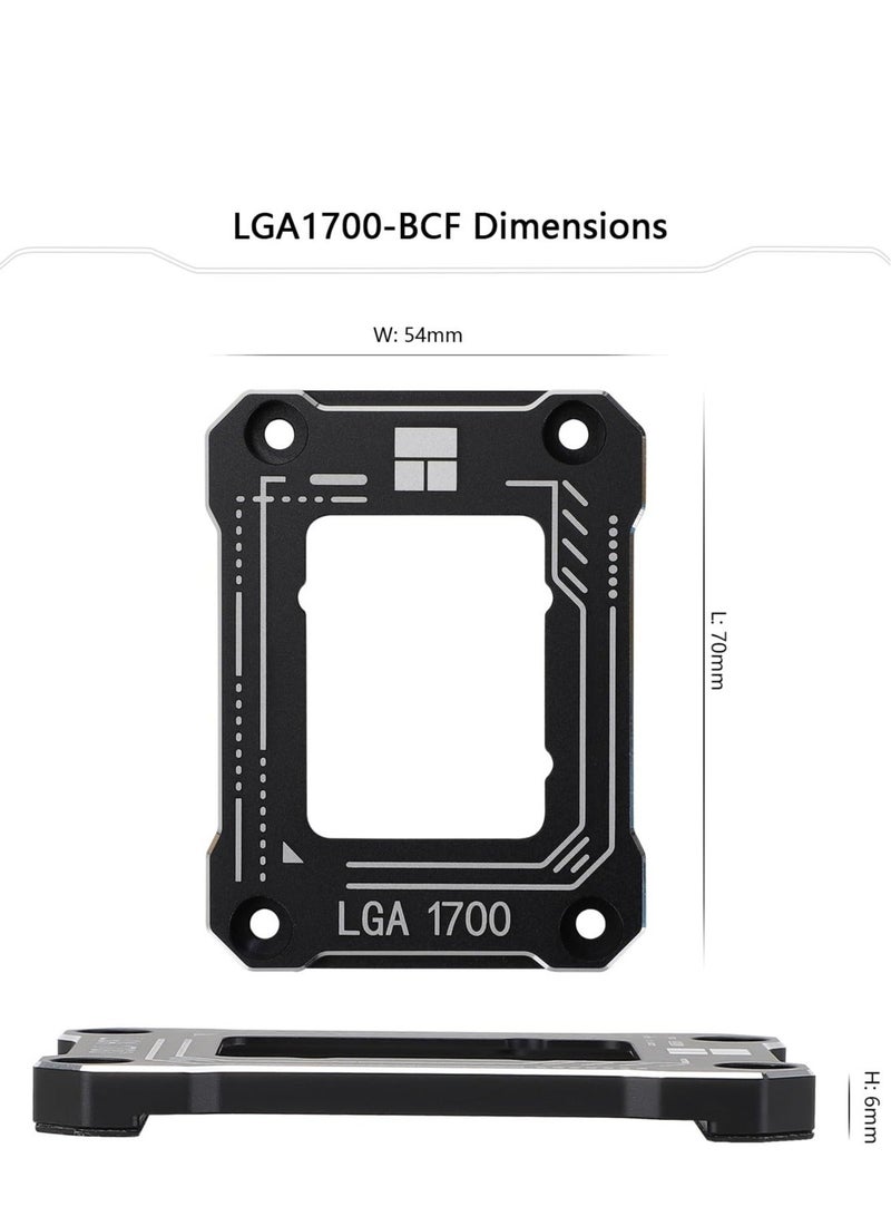 For Intel 12th/13th Gen LGA 1700 Bending Bracket Frame, CPU Snap Replacement Bracket/Aluminum CPU Stress Bending Correction Fixture, Standard for Coolers (Black) - Image 4