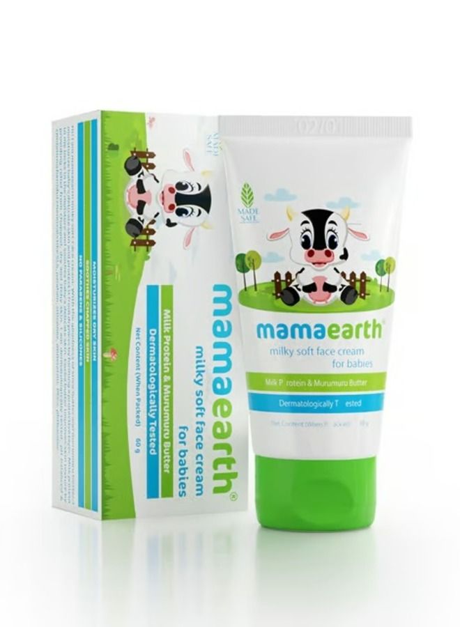 Mamaearth Mamaearth Milky Soft Face Cream For Babies, 60gm contains Murumuru Butter and Milk Protein - Image 2