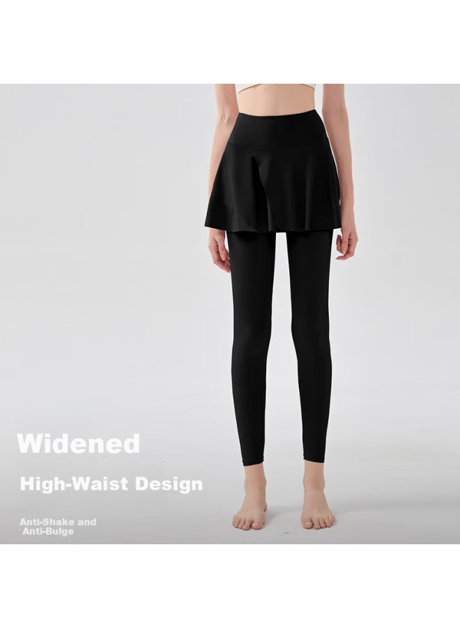 Liberal Free Style Women's High-waist Hip-lifting Yoga Skirt Pants, Two-in-one Sports Fitness Pilates Dance Badminton Outdoor Cycling Trousers - Image 1