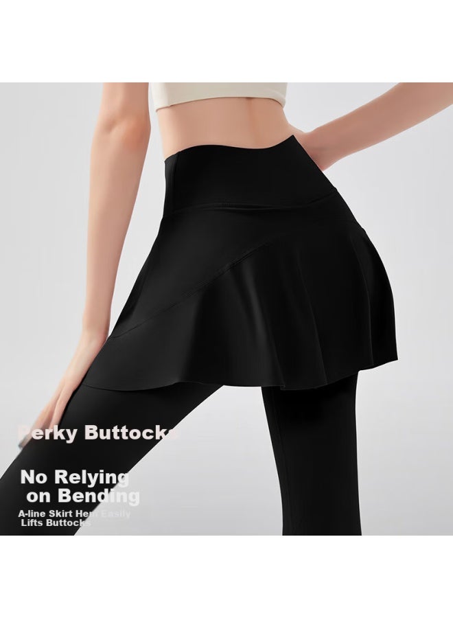 Liberal Free Style Women's High-waist Hip-lifting Yoga Skirt Pants, Two-in-one Sports Fitness Pilates Dance Badminton Outdoor Cycling Trousers - Image 3