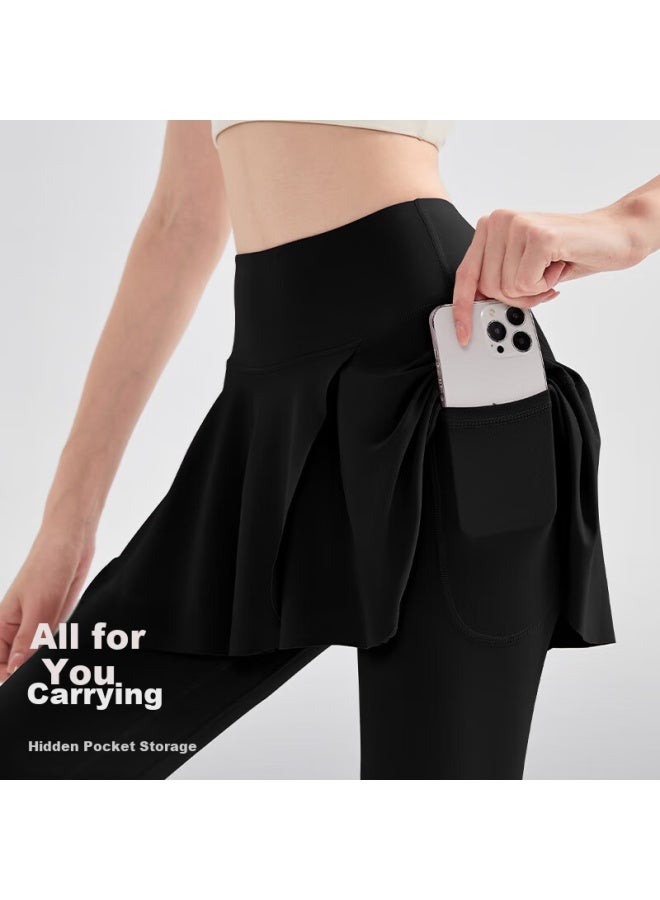 Liberal Free Style Women's High-waist Hip-lifting Yoga Skirt Pants, Two-in-one Sports Fitness Pilates Dance Badminton Outdoor Cycling Trousers - Image 2