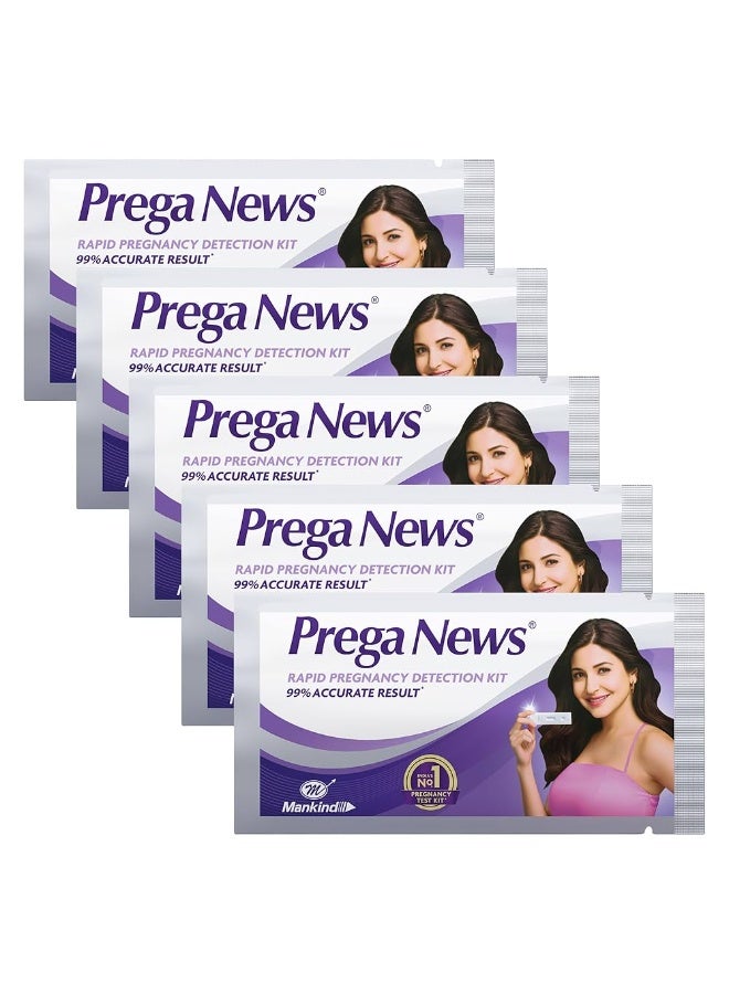 Pack of 5 One Step Urine HCG Pregnancy Test Kit