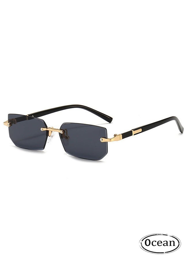 JS New Rimless Fashion Trend Sunglasses Personalized Sunglasses UV Protection Unisex - Image 1
