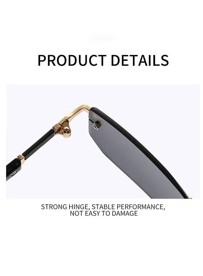 JS New Rimless Fashion Trend Sunglasses Personalized Sunglasses UV Protection Unisex - Image 3