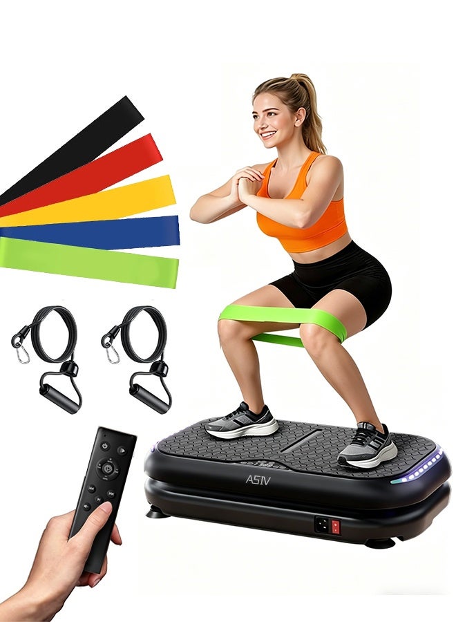ASIV Vibration Plate Exercise Machine with Bluetooth, Unisex, Home Use, Fat Burning and Body Shaping, Silent Motor + 199 Speed Levels, Full Body Fat Burning Platform, Portable Fitness Equipment - Image 1