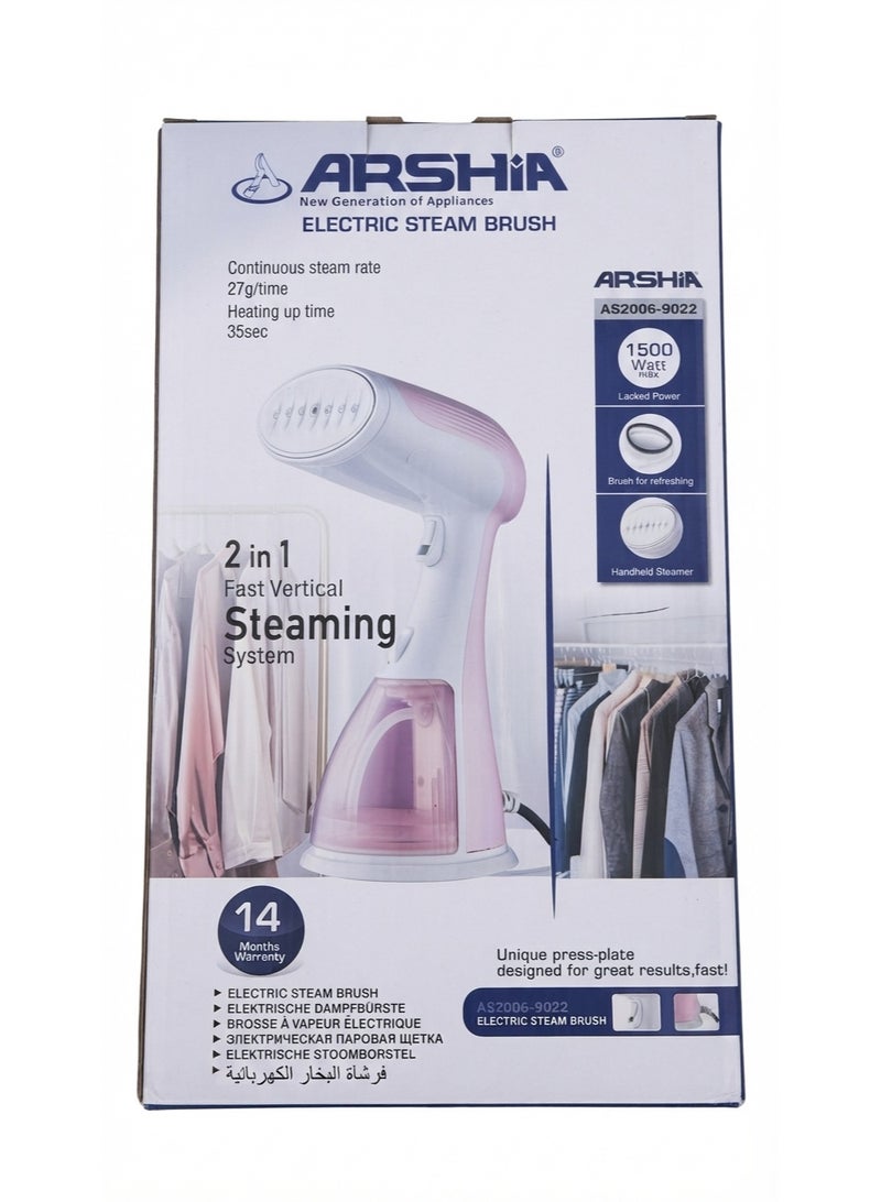 ARSHIA 2-in-1 Handheld Garment Steamer – 1600W – Model AS2006-9022 – For Removing Wrinkles - Image 1