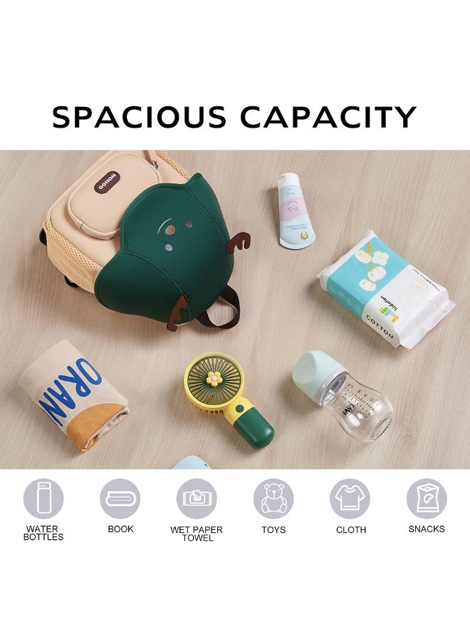 Nohoo حقيبة مدرسية/نشاط للأطفال من نوهوا 3D على شكل غزال لطيف 10" - أخضر - Image 3