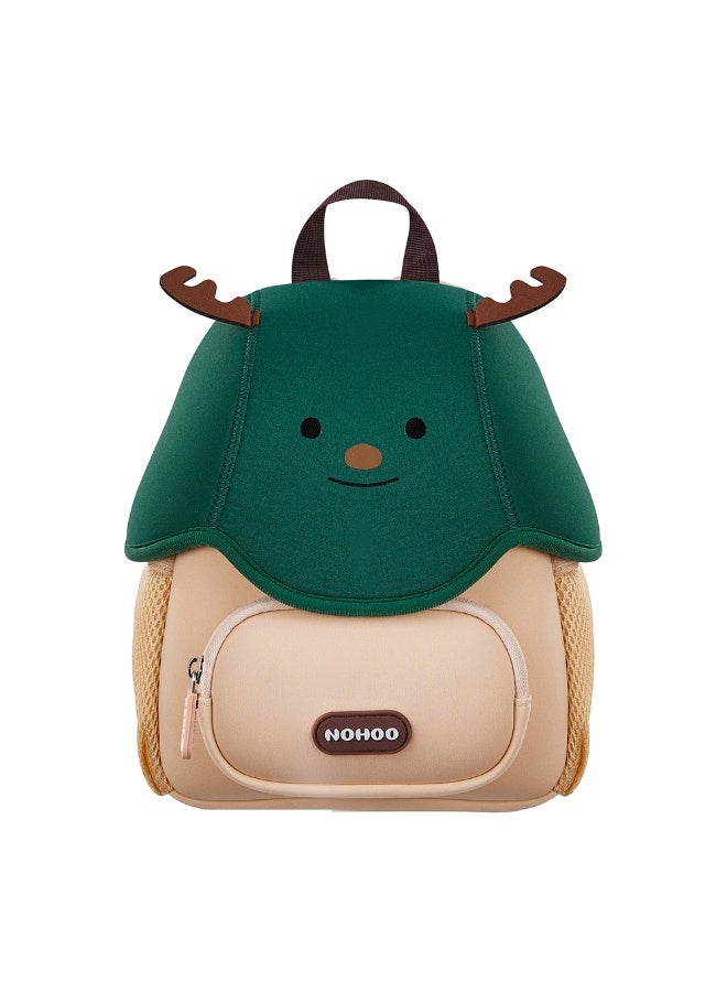 Nohoo حقيبة مدرسية/نشاط للأطفال من نوهوا 3D على شكل غزال لطيف 10" - أخضر - Image 1