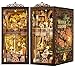 ETKVR Book Nook Kit Book Nook Kits for Adults DIY Booknook Model Build DIY 3D Wooden Puzzle Bookend Booknook Bookshelf Insert Miniature Dollhouse Kit for Home Decoration - Image 3
