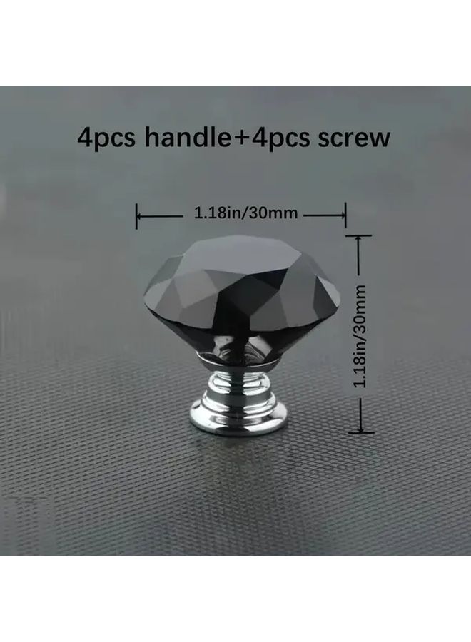 12pcs Crystal Glass Knob Set With Zinc Alloy Handles And Installation Hardware - Image 5