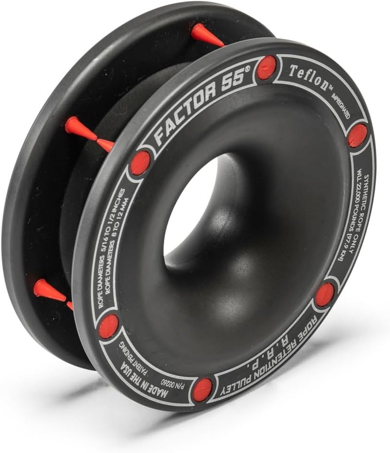 Rope Retention Pulley (RRP) for Use with Synthetic Rope and Soft Shackle