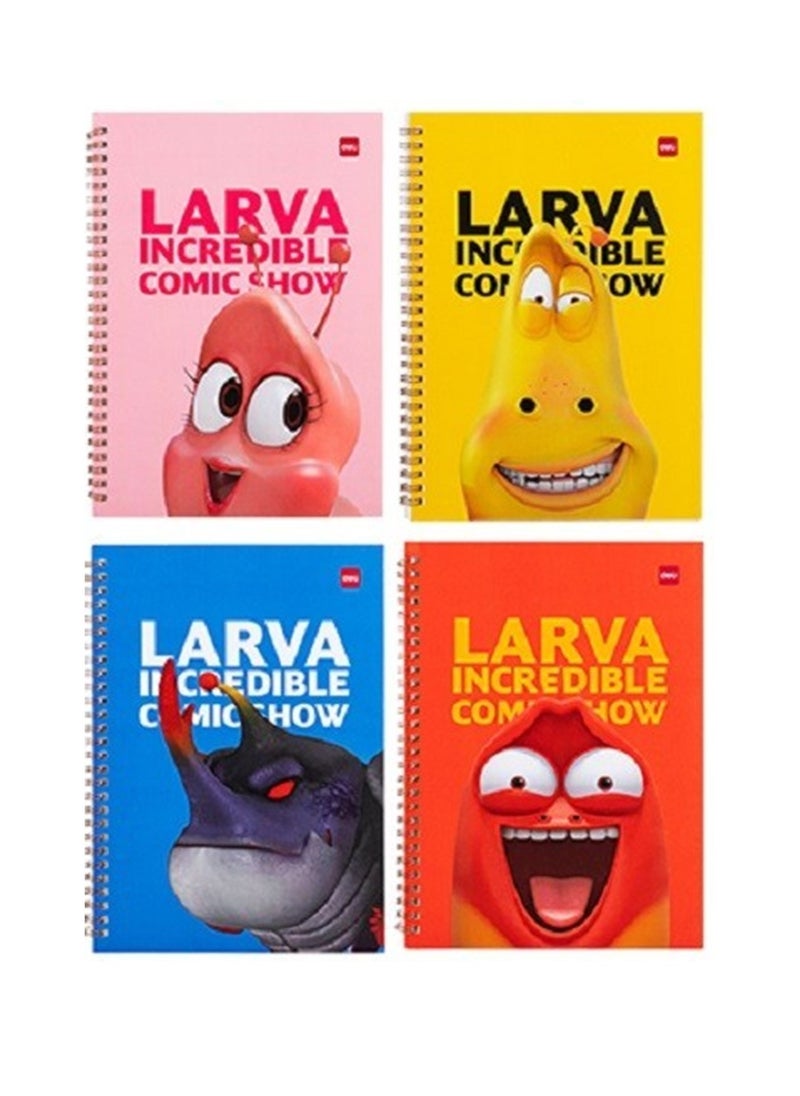 Deli 4-Piece B5 Spiral Notebooks 60 Sheets 