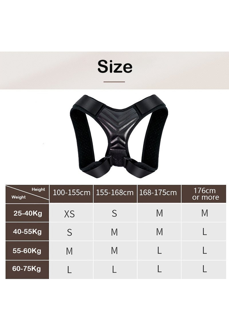 KASTWAVE Unisex Adjustable Back Brace - Posture Corrector for Men & Women, Neck & Shoulder Pain Relief, Ideal for Office Home Gym - M Size - Image 2