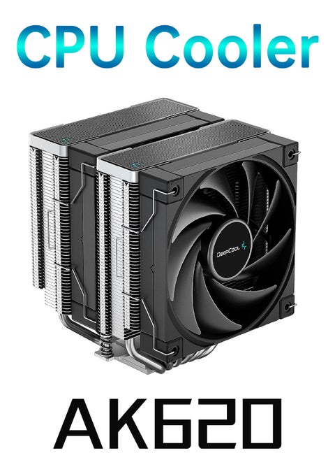 DeepCool AK620 CPU Air Cooler High-Performance 260w TDP 6 Copper Heat Pipes Dual-Tower CPU Cooler with Fans Each 120mm PWM 1850RPM 68.99CFM for Intel LGA 1700/1200/1151/1150/1155 AMD AM5/AM4