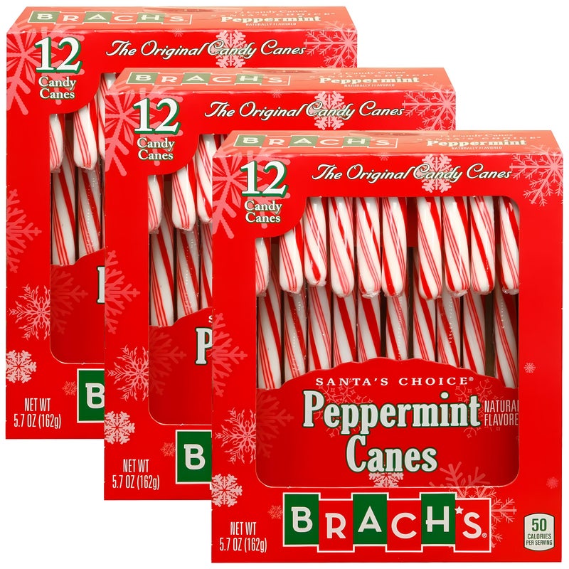 Brach's 12 Peppermint Candy Canes, 12 Count (Pack of 3) - Image 1