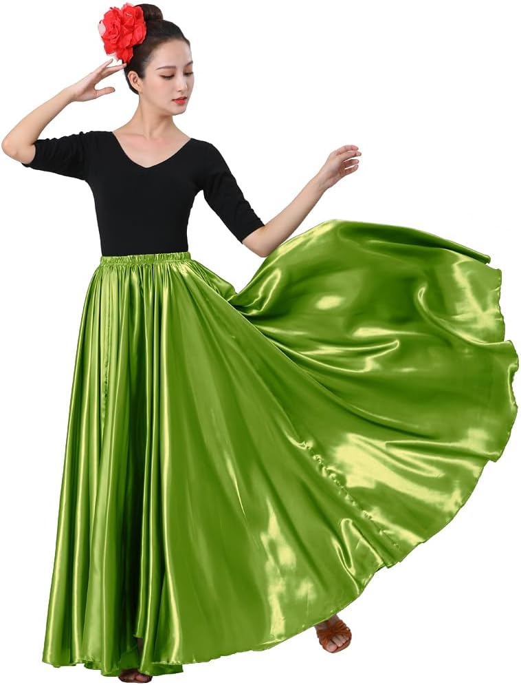 Sancan Womens Full Ankle Length Retro Long Maxi Tea Skirt for Dance Halloween Costume Party Cosplay Renaissance Festival Faire - Image 4