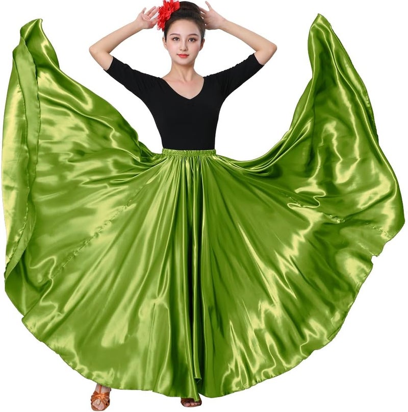 Sancan Womens Full Ankle Length Retro Long Maxi Tea Skirt for Dance Halloween Costume Party Cosplay Renaissance Festival Faire - Image 2