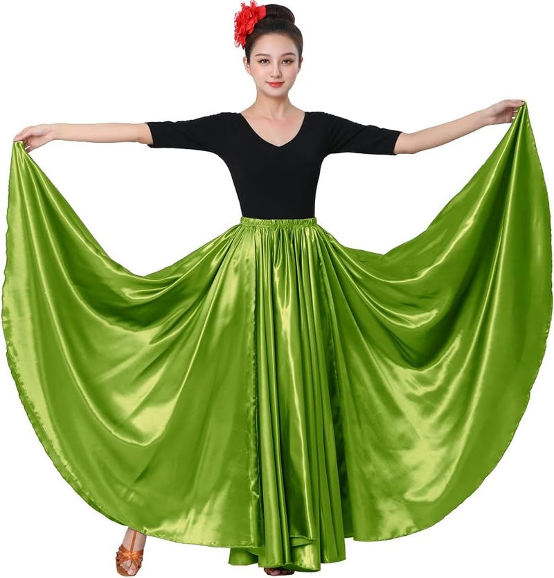 Sancan Womens Full Ankle Length Retro Long Maxi Tea Skirt for Dance Halloween Costume Party Cosplay Renaissance Festival Faire - Image 3