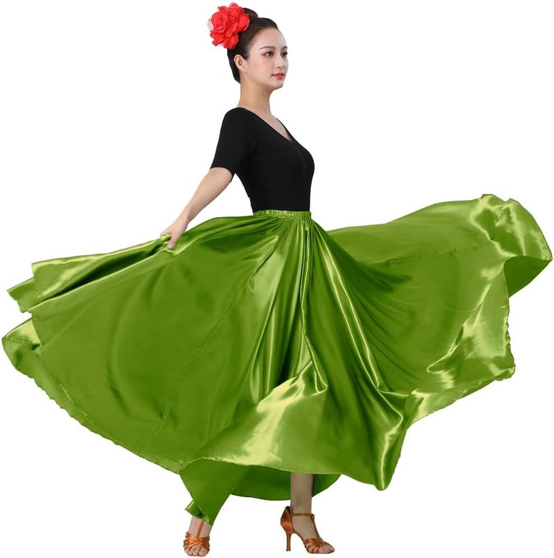 Sancan Womens Full Ankle Length Retro Long Maxi Tea Skirt for Dance Halloween Costume Party Cosplay Renaissance Festival Faire - Image 1