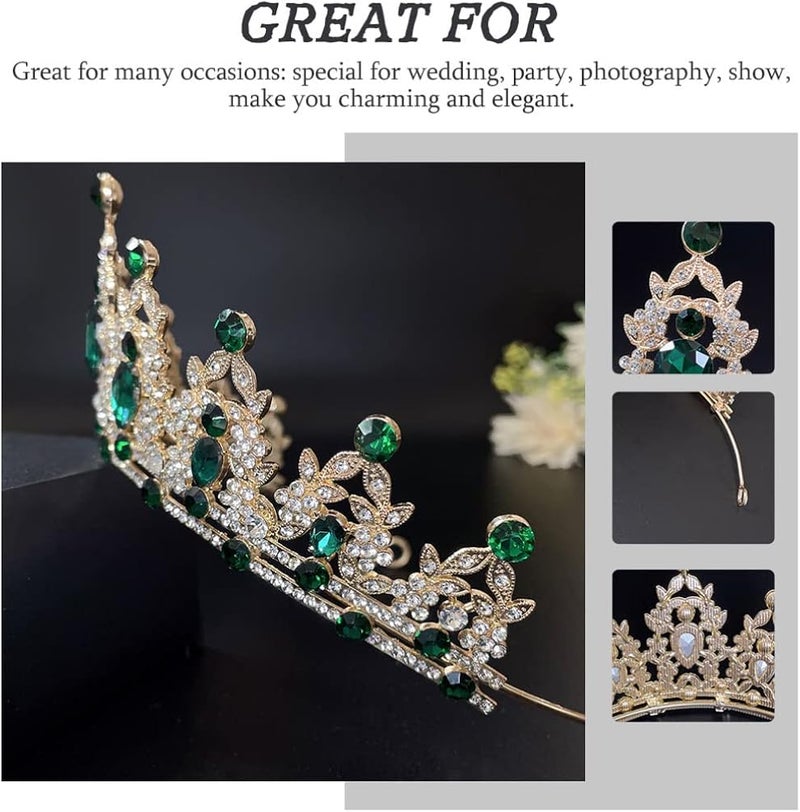 cheekyglo Crown Princess Tiara Rhinestone Women Headband Crystal Bride Wedding Crown Elegant Pageant Crown for Bridal Wedding - Image 2