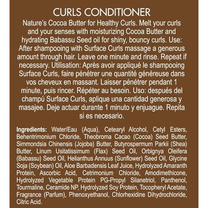 Surface Hair - Curls Moisturizing Conditioner– Defines, Adds Shine, and Provides Frizz Free Style Longevity - Image 5