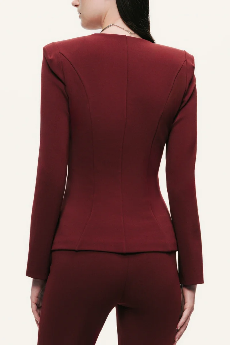 Nocturne Zip-Front Structured Top