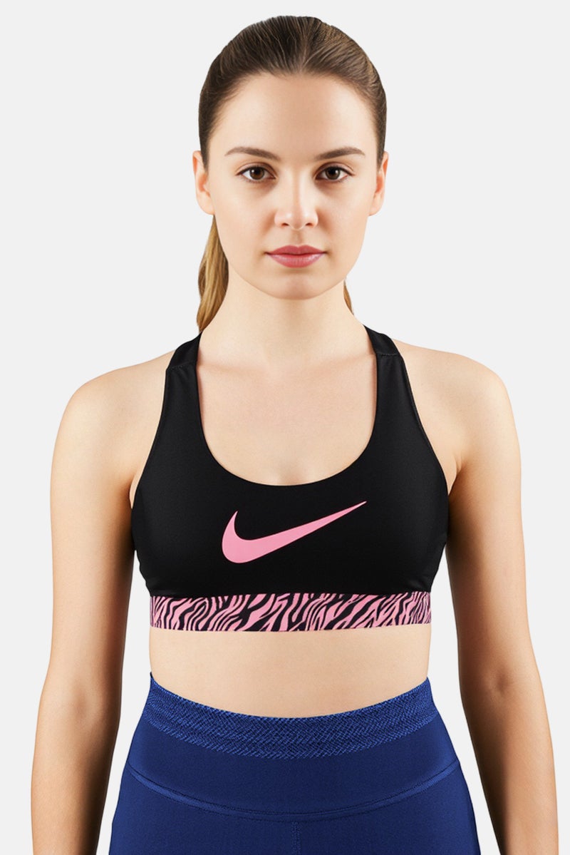 Nike Women Sportswear Fit Brand Logo Non Padded Sports Bra, Black - Image 1