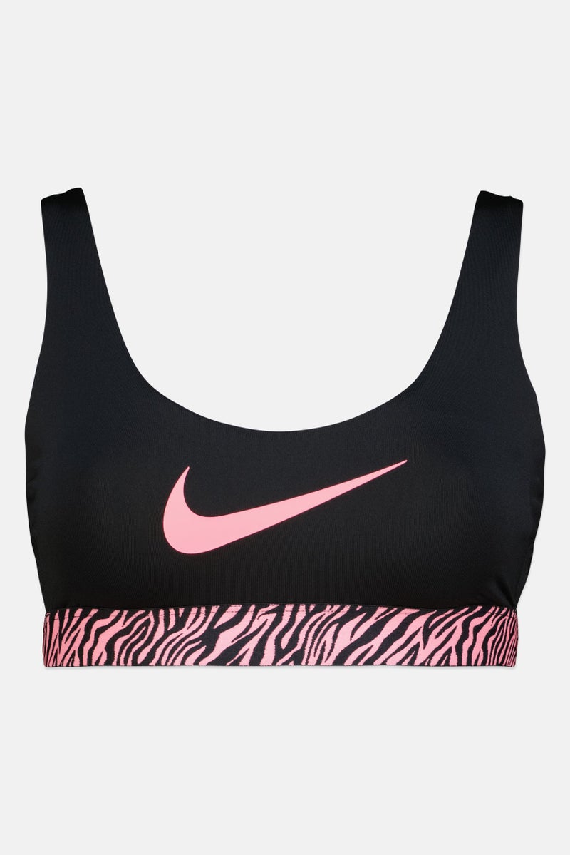 Nike Women Sportswear Fit Brand Logo Non Padded Sports Bra, Black - Image 2