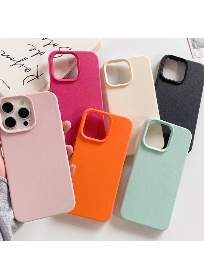Generic - For Iphone16 Silicone Phone Case For Apple Color Simple Imitation Original Leather Tpu Material 15 Drop-proof Soft Case E-Color:Not Individually Packaged-Applicable Models:For Iphone 15 Plus - Image 1