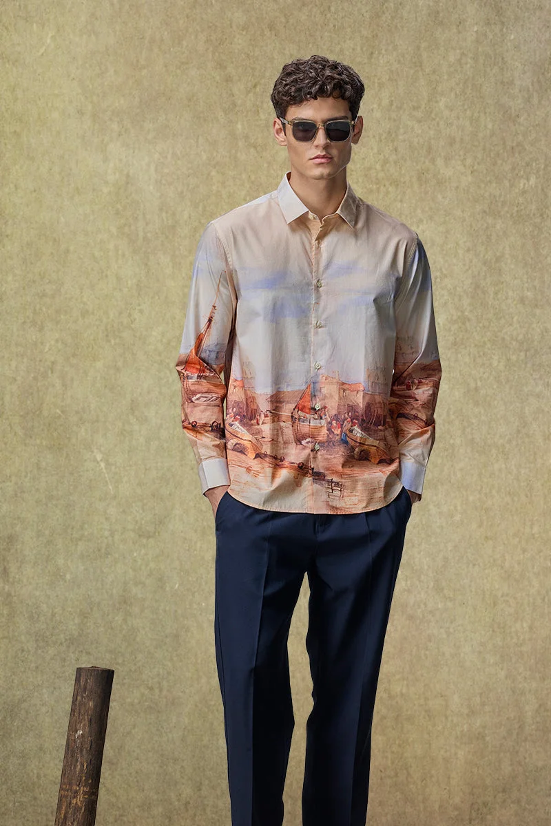 SNITCH قميص نادي اليخوت الفاخر بطبعة الميناء