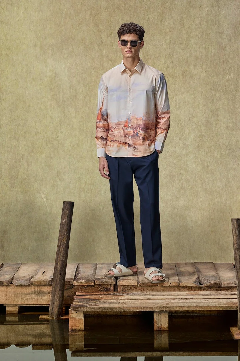 سنيتش قميص نادي اليخوت الفاخر بطبعة الميناء