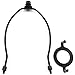 DTTRA DTTRA 8 inch Lamp Shade Harp Holder and E26 Light Base UNO Fitter Adapter Converter Finial Set, Black  - Image 2