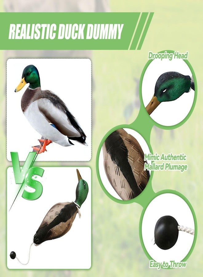 SYWAN Duck Dog Training with Whistle Kit, 2pcs Dog Training Dummies Duck Hunting Dog Accesso Dogs Training Dummy Bumper Retriever Training Floating De-ad Bird Fowl Trainer Hunting Retriever - Image 2