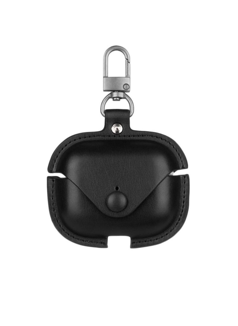 DIGI CORE Airpods Pro 2 Leather Case Cover For Apple Airpods Pro 2 Protective Case With Hook For Airpods Pro 2 2nd Generation (Black) 