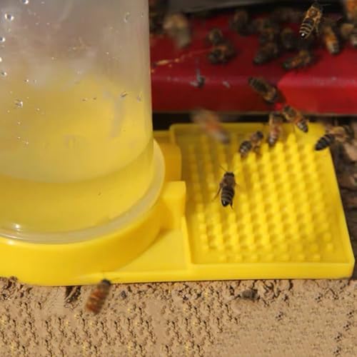 Qicfrk 2 Pack Bee Water Feeder Beehive Beekeeping Water Beehive Entrance Feeder Drinking Beekeeping Butterfly Bath Bowl Bee Watering Station for Outdoor Garden Yard Decor - Image 5