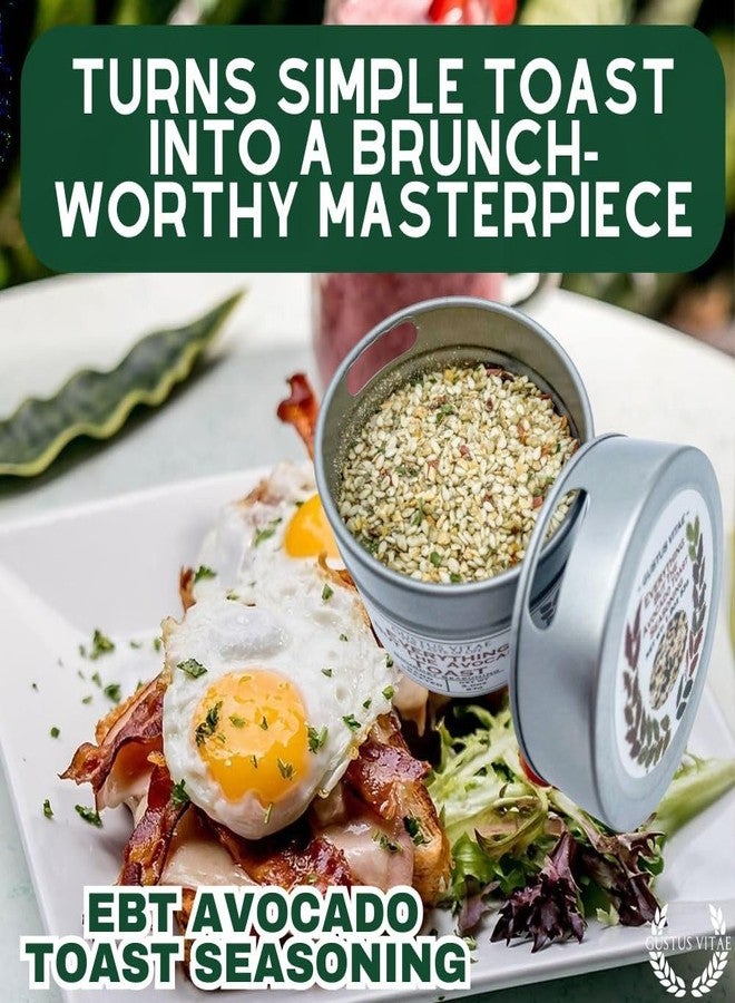 GUSTUS VITAE Everything But The Avocado Toast Seasoning | Authentic Gourmet Spice Mix & Artisanal Seasoning | All Natural, Non GMO | Small Batch, Hand Crafted | Made in USA | Ultra Premium, Sustainably Sourced | GLP-1 Friendly | Magnetic Tin | Gustus Vitae | #34 - Image 3