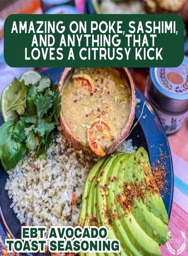 GUSTUS VITAE Everything But The Avocado Toast Seasoning | Authentic Gourmet Spice Mix & Artisanal Seasoning | All Natural, Non GMO | Small Batch, Hand Crafted | Made in USA | Ultra Premium, Sustainably Sourced | GLP-1 Friendly | Magnetic Tin | Gustus Vitae | #34 - Image 4
