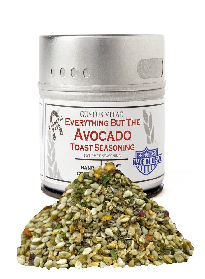 GUSTUS VITAE Everything But The Avocado Toast Seasoning | Authentic Gourmet Spice Mix & Artisanal Seasoning | All Natural, Non GMO | Small Batch, Hand Crafted | Made in USA | Ultra Premium, Sustainably Sourced | GLP-1 Friendly | Magnetic Tin | Gustus Vitae | #34 - Image 1