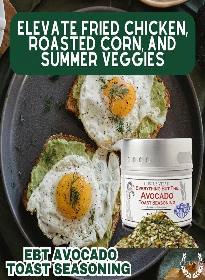 GUSTUS VITAE Everything But The Avocado Toast Seasoning | Authentic Gourmet Spice Mix & Artisanal Seasoning | All Natural, Non GMO | Small Batch, Hand Crafted | Made in USA | Ultra Premium, Sustainably Sourced | GLP-1 Friendly | Magnetic Tin | Gustus Vitae | #34 - Image 5