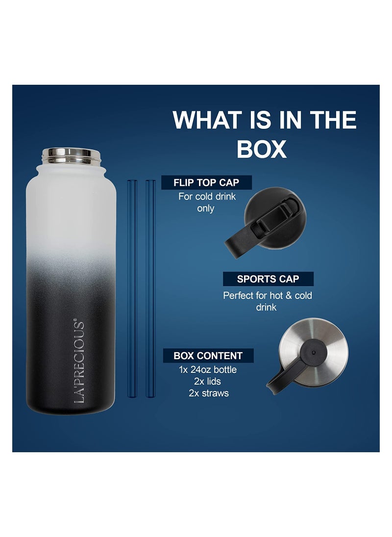 LA' PRECIOUS - Stainless Steel Water Bottle 40 oz - Rust Proof - Leakproof - Keeps Liquids Hot or Cold for Several Hours - Image 1